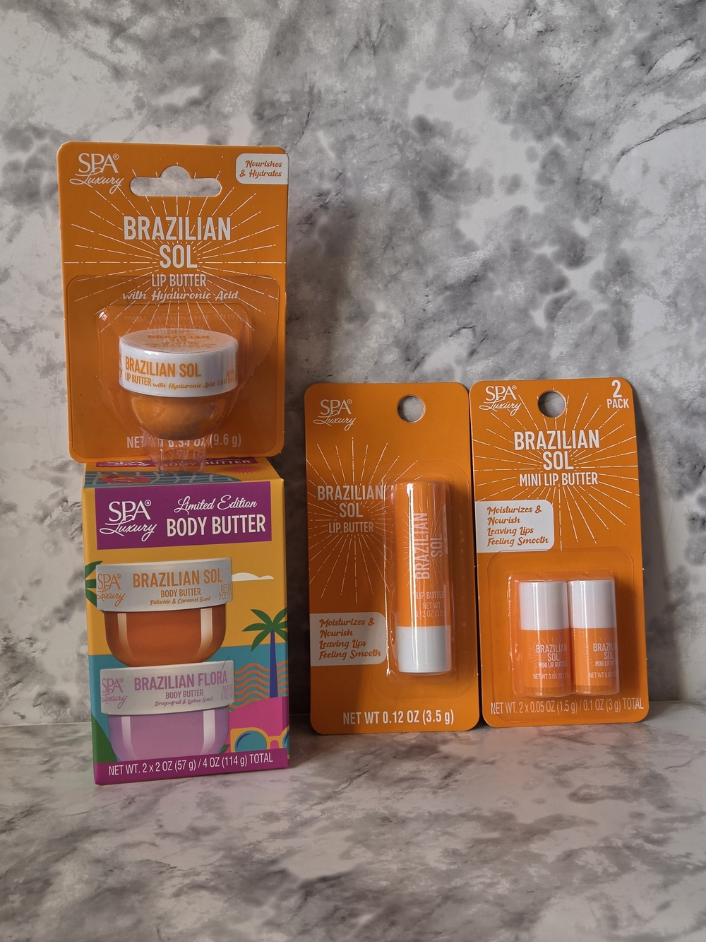 Brazilian Sol Orange Lip & Body Butter Set of 4